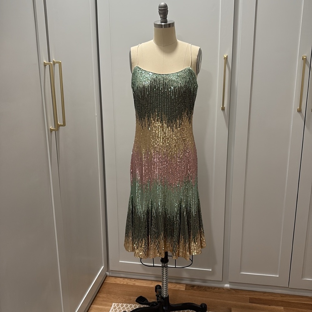 Belle Badgley Mischa Sequence Cocktail Dress